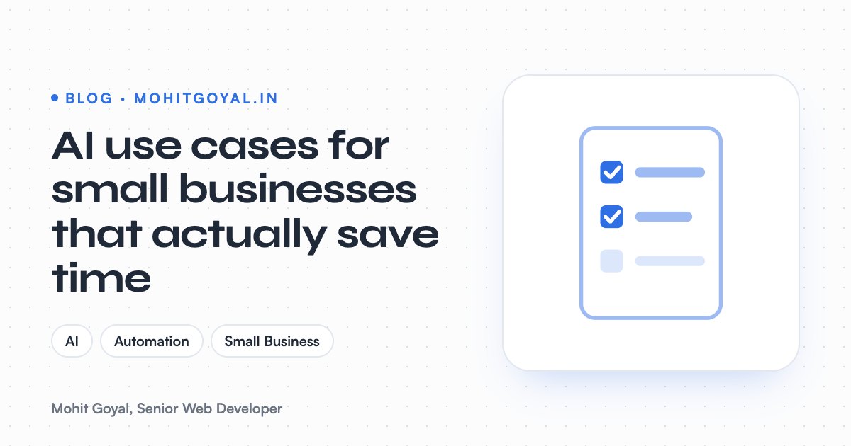 AI use cases for small businesses that actually save time