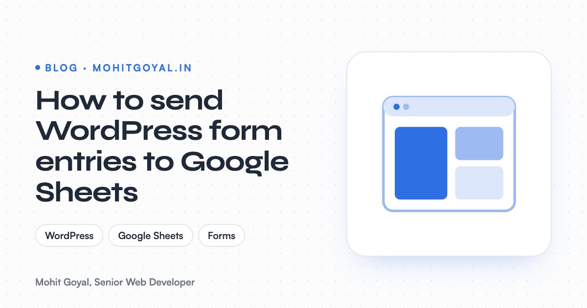 How to send WordPress form entries to Google Sheets