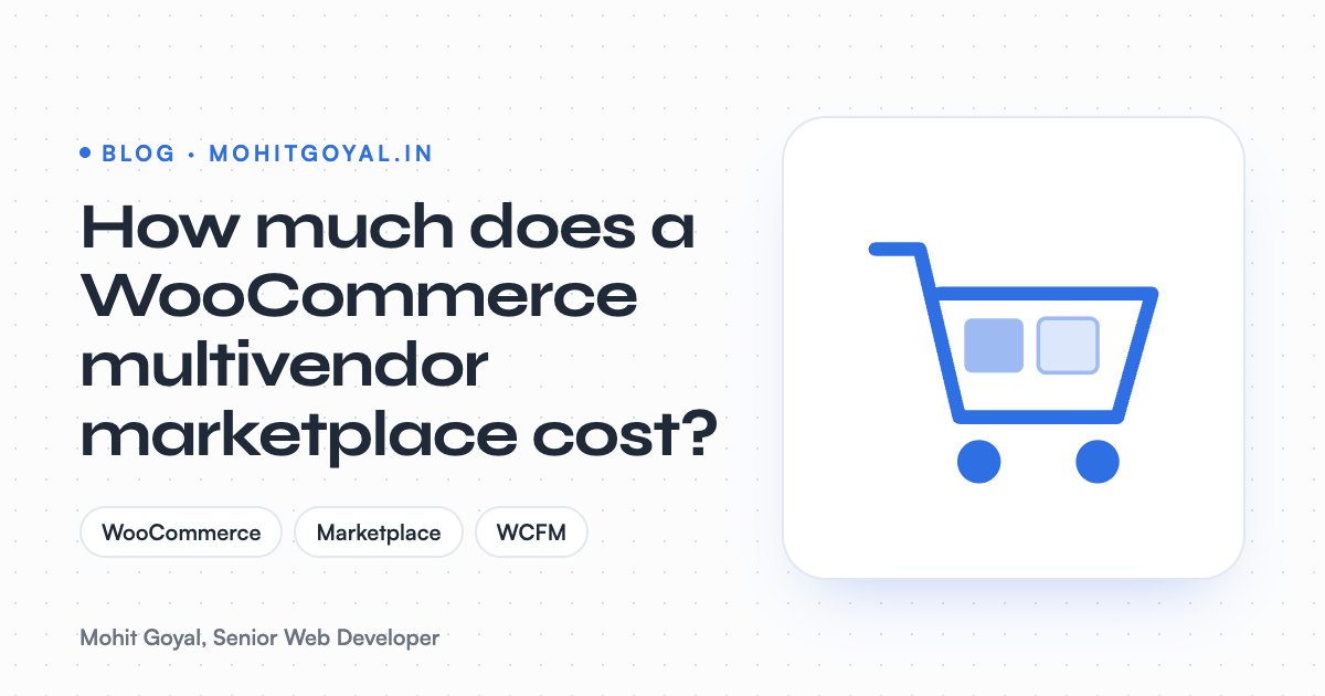 How much does a WooCommerce multivendor marketplace cost?